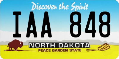 ND license plate IAA848