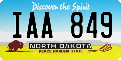 ND license plate IAA849