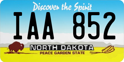 ND license plate IAA852