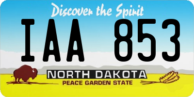 ND license plate IAA853