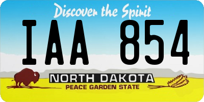 ND license plate IAA854