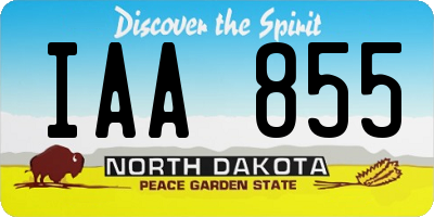 ND license plate IAA855
