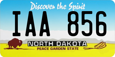 ND license plate IAA856