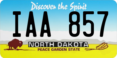 ND license plate IAA857