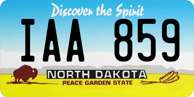 ND license plate IAA859