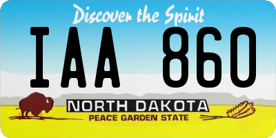 ND license plate IAA860