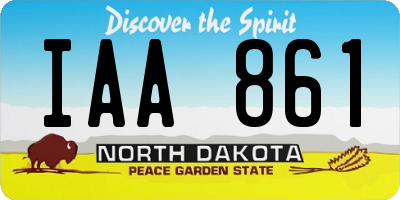 ND license plate IAA861