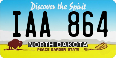 ND license plate IAA864