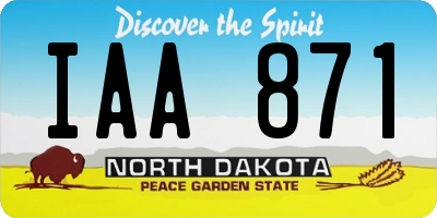 ND license plate IAA871