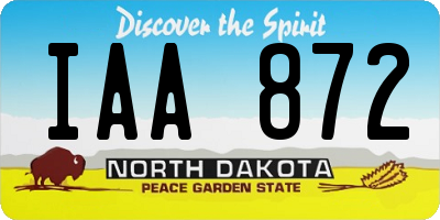 ND license plate IAA872