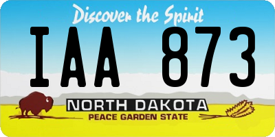 ND license plate IAA873