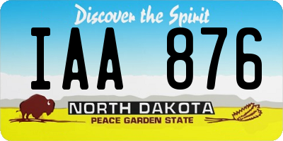 ND license plate IAA876