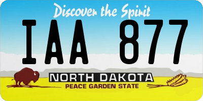 ND license plate IAA877
