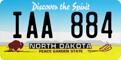 ND license plate IAA884