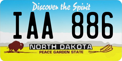 ND license plate IAA886