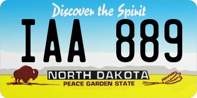 ND license plate IAA889