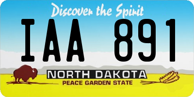 ND license plate IAA891