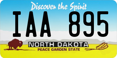 ND license plate IAA895