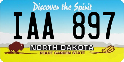 ND license plate IAA897