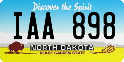 ND license plate IAA898