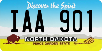 ND license plate IAA901