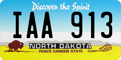 ND license plate IAA913