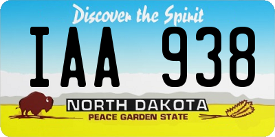 ND license plate IAA938