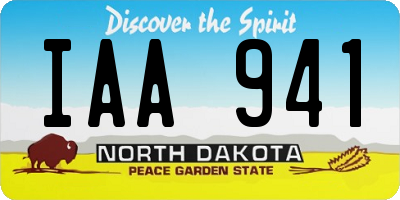 ND license plate IAA941
