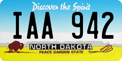 ND license plate IAA942