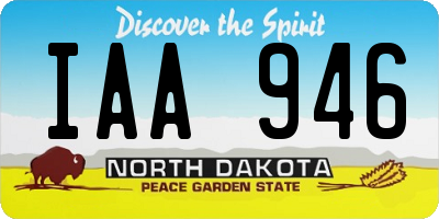 ND license plate IAA946