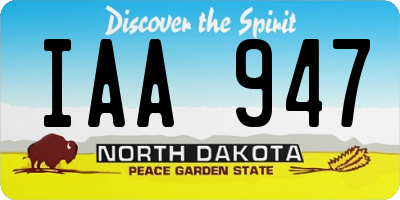 ND license plate IAA947
