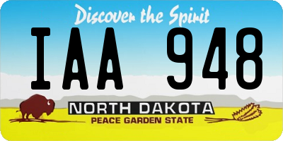 ND license plate IAA948