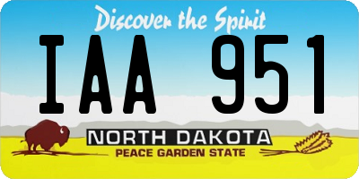 ND license plate IAA951