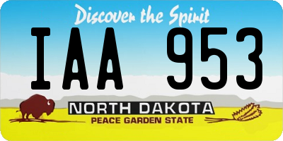 ND license plate IAA953