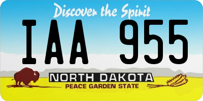ND license plate IAA955