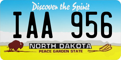 ND license plate IAA956