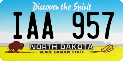 ND license plate IAA957