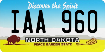 ND license plate IAA960