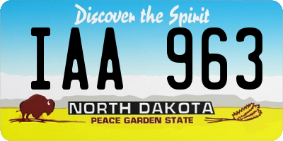 ND license plate IAA963