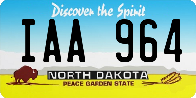 ND license plate IAA964