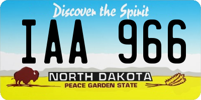 ND license plate IAA966