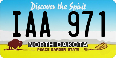 ND license plate IAA971