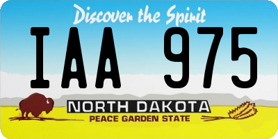 ND license plate IAA975