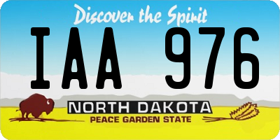 ND license plate IAA976