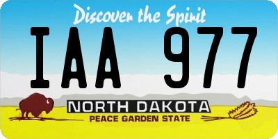 ND license plate IAA977
