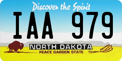 ND license plate IAA979