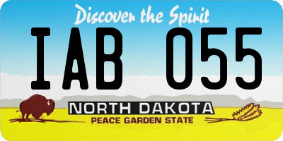 ND license plate IAB055