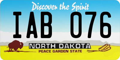 ND license plate IAB076