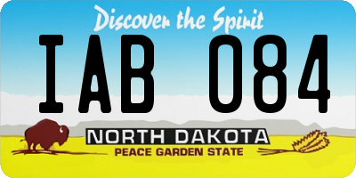 ND license plate IAB084