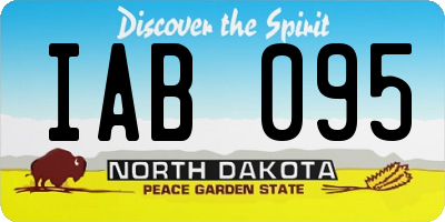 ND license plate IAB095